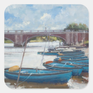 Moorings at Hampton Court 2011 Square Sticker