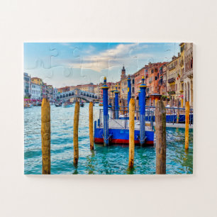 Moorings in Canal Grande  Jigsaw Puzzle