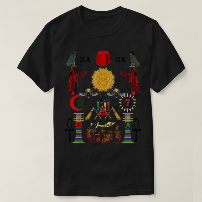 Moorish American Custodian of Egyptian Mystery Sys T-Shirt (Design Front)