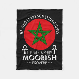 Moorish American He Who Fears Soing Moors Islamic  Fleece Blanket