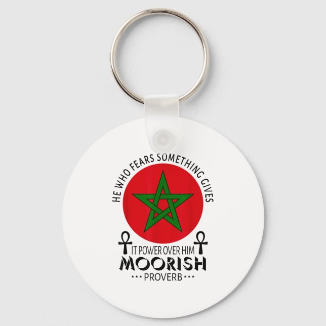 Moorish American He Who Fears Soing Moors Islamic  Key Ring (Front)
