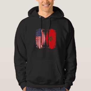 Moorish American Morocco Flag Moroccan Soccer Supp Hoodie