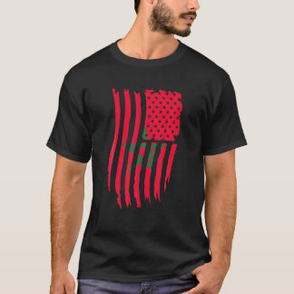 Moorish American Morocco Flag Moroccan Soccer Supp T-Shirt