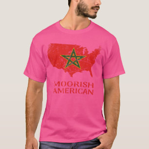 Moorish American Retro Proud Moorish Moroccan Flag T-Shirt