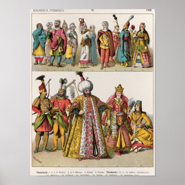 Moorish and Turkish Dress Poster (Front)