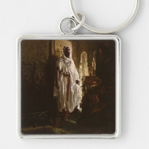 Moorish Chief African Art Painting Portrait Key Ring