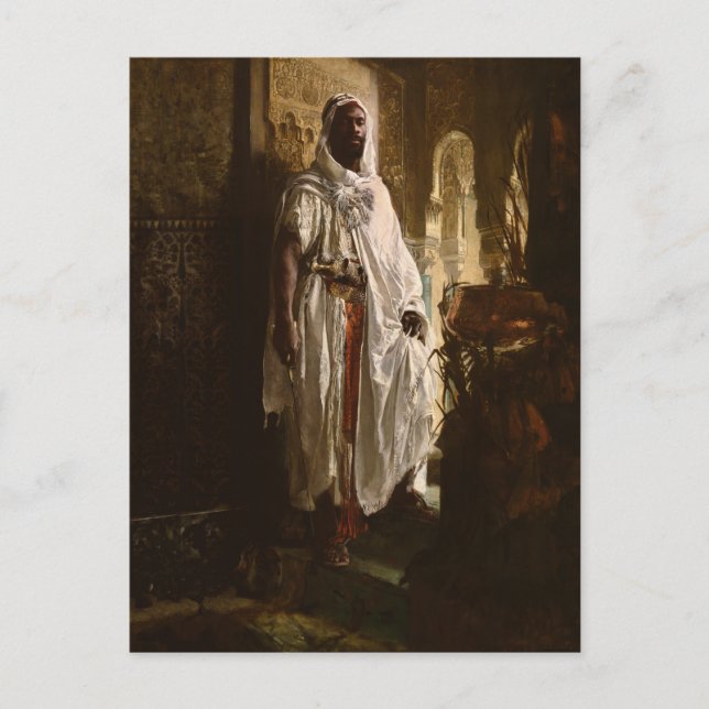 Moorish Chief African Art Painting Portrait Postcard (Front)