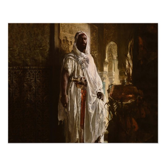Moorish Chief African Art Painting Portrait Poster (Front)