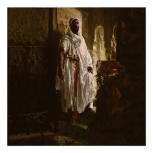 Moorish Chief African Art Painting Portrait Poster