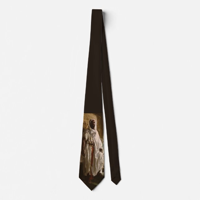 Moorish Chief African Art Painting Portrait Tie (Front)