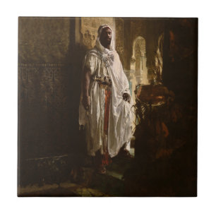Moorish Chief African Art Painting Portrait Tile