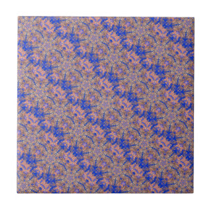 moorish diagonal blue tile