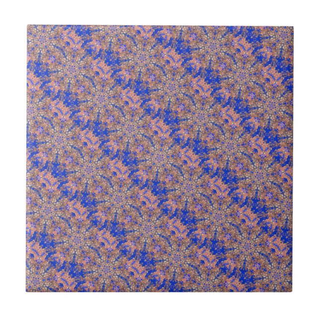 moorish diagonal blue tile (Front)