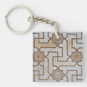 Moorish Geometric Pattern Key Ring