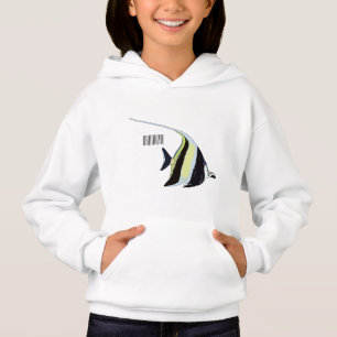 Moorish idol fish cartoon illustration