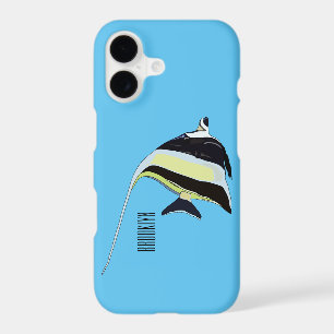 Moorish idol fish cartoon illustration