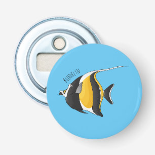 Moorish idol fish cartoon illustration  bottle opener