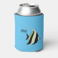 Moorish idol fish cartoon illustration