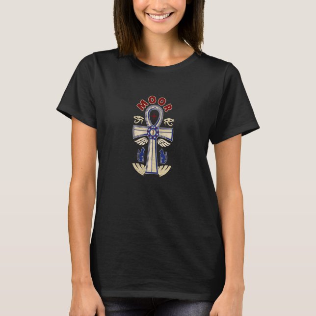 Moorish Magic  God Body Of Melanin Ankh T-Shirt (Front)