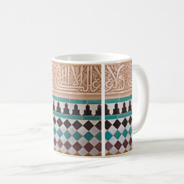 Moorish Mosaic Tile Pattern Coffee Mug (Front Right)