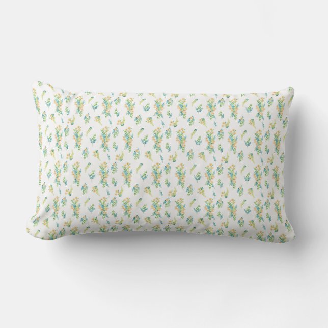 Moorish motif "Flowers of the Field" Lumbar Cushion (Front)