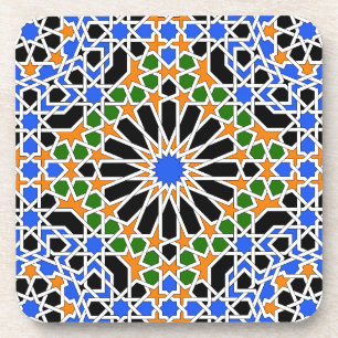 Moorish tile Cork Coaster