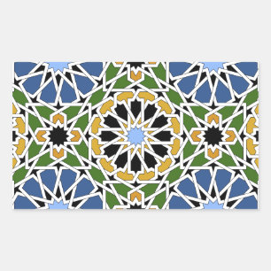 Moorish tile Rectangle Sticker