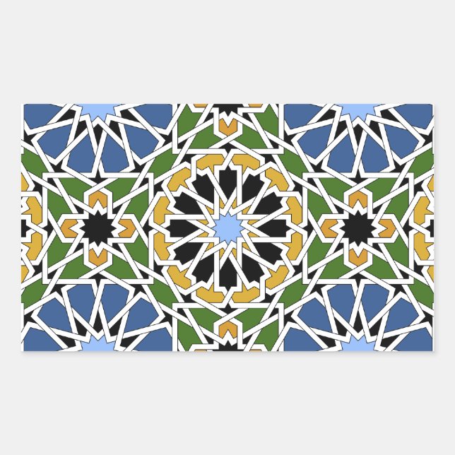 Moorish tile Rectangle Sticker (Front)