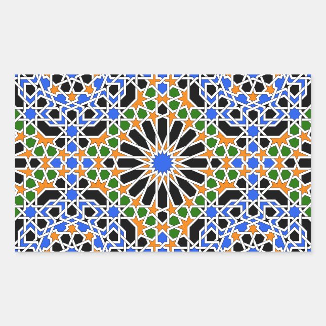 Moorish tile Rectangle Sticker (Front)