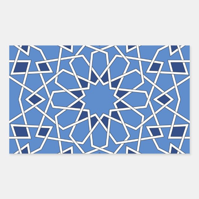 Moorish tile Rectangle Sticker (Front)