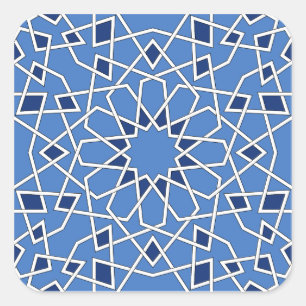 Moorish tile Square Sticker