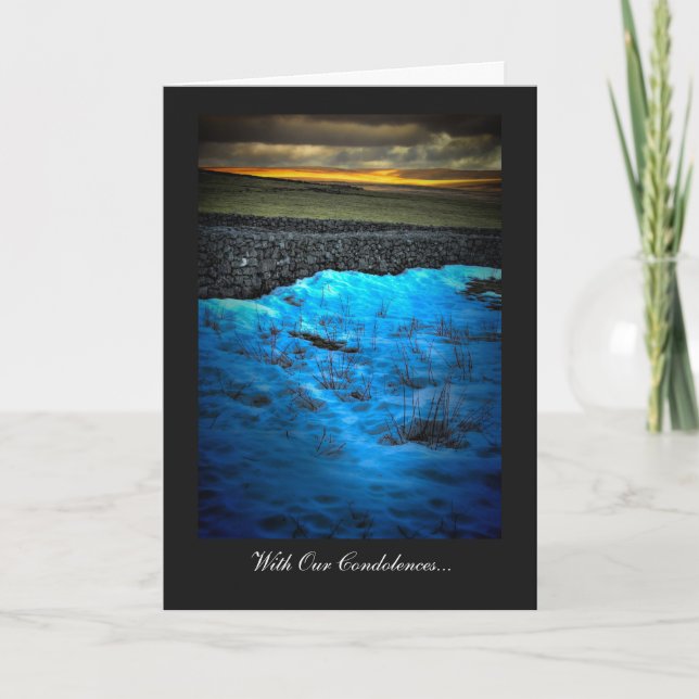 Moorland Sun and Snow - With Our Condolences Card (Front)