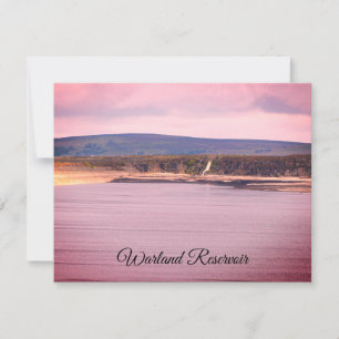 Moorland Waterfall at Warland Reservoir Holiday Card