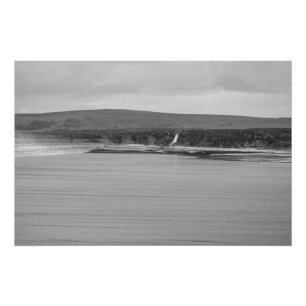 Moorland Waterfall at Warland Reservoir Poster
