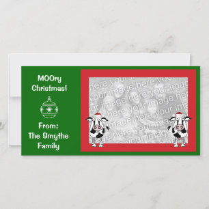 MOOry Christmas! Photo card. Holiday Card