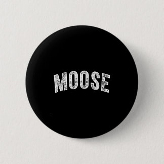 Moose  6 cm round badge