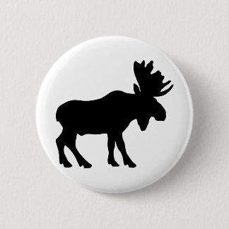 Moose 6 Cm Round Badge