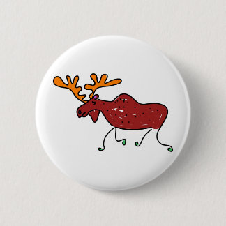 moose 6 cm round badge