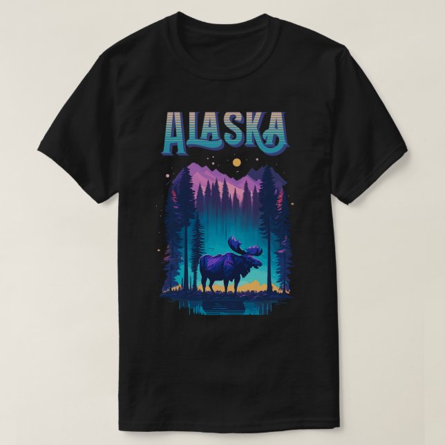 Moose Alaska Vacation Moose Alaska Yukon Moose T-Shirt (Design Front)