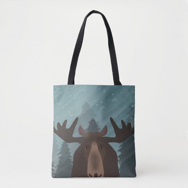Moose Allover Tote Bag (Front)