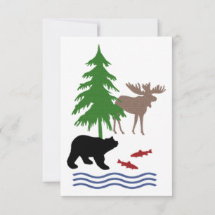 Moose and Bear Pattern Card