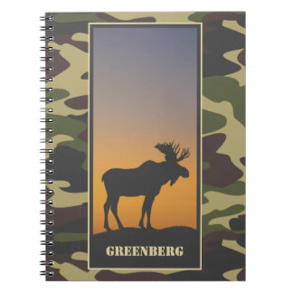 Moose and Camo Spiral Notebook