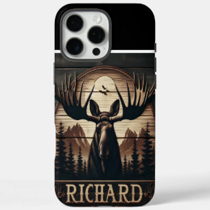 Moose and Mountains Sign iPhone 16 Pro Max Case