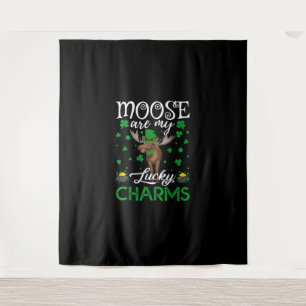 Moose Are My Lucky Charms Moose St. Patrick's Day Tapestry