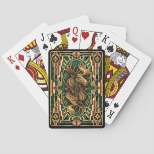 Moose, Art Deco Wildlife Playing Cards