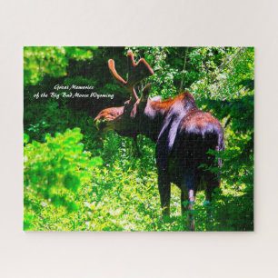 Moose at Grand Tetons. Christmas Greetings Jigsaw Puzzle
