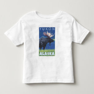 Moose at Night - Yukon, Alaska Toddler T-Shirt