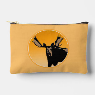 Moose at Sunset - Original Wildlife Art Accessory Pouch
