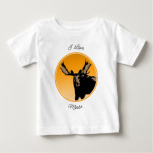 Moose at Sunset  - Original Wildlife Art Baby T-Shirt