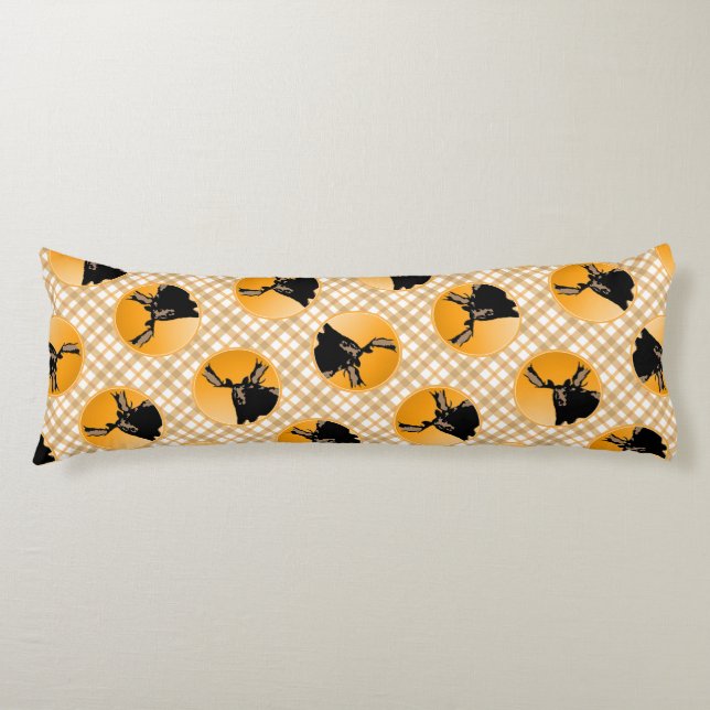 Moose at Sunset  - Original Wildlife Art Body Cushion (Front)